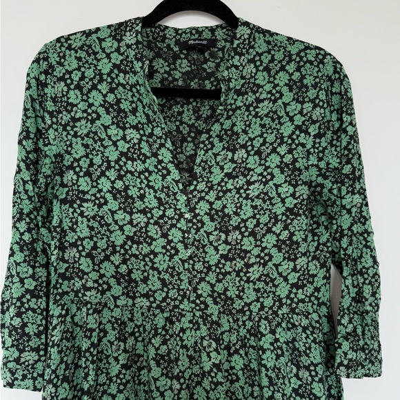 Madewell Button-Front Tiered Midi Dress - Picture 5 of 6